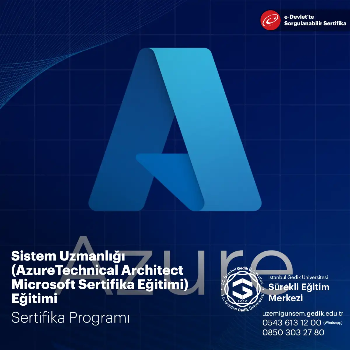Sistem Uzmanlığı (Azure Technical Architect Microsoft Sertifika Eğitimi) Eğitimi 